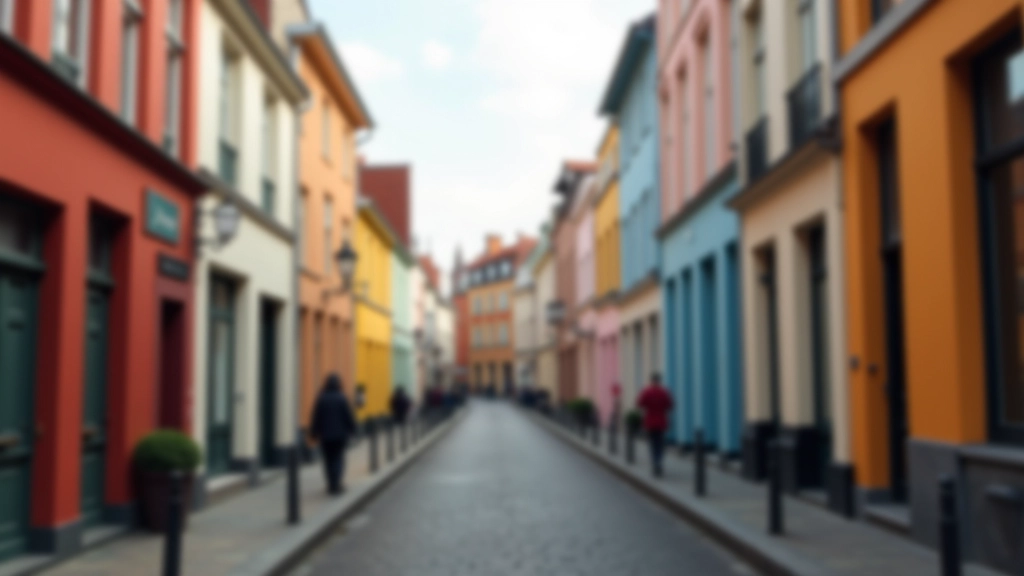 Architecture et paysage urbain belge reflétant les couleurs authentiques