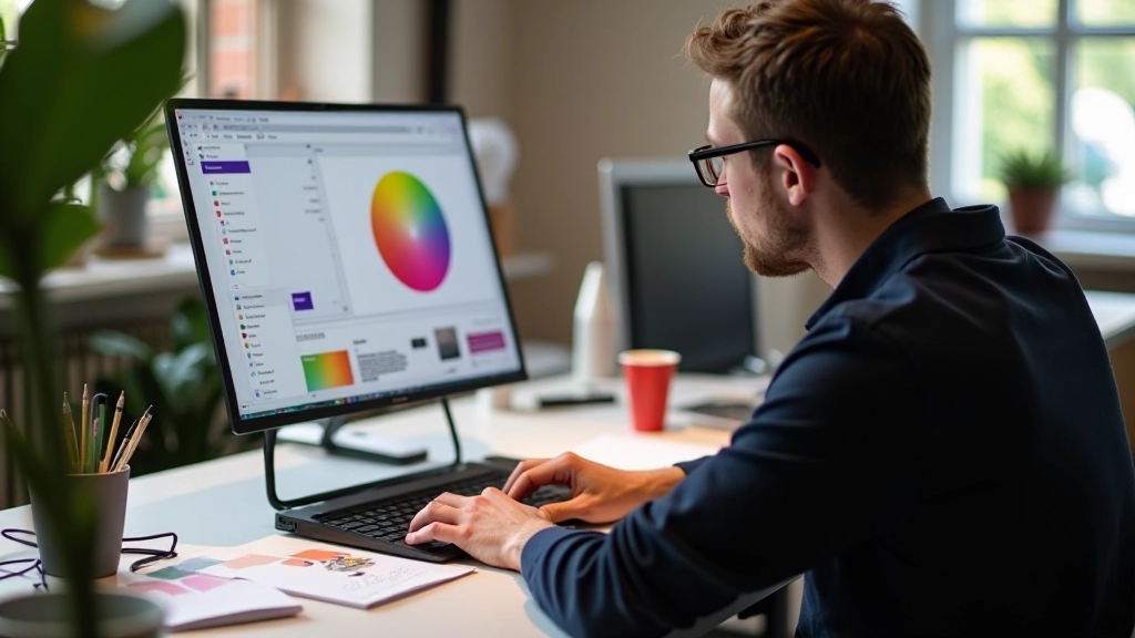 Interface d'Adobe Color montrant la génération de palettes avec sélecteurs de schémas