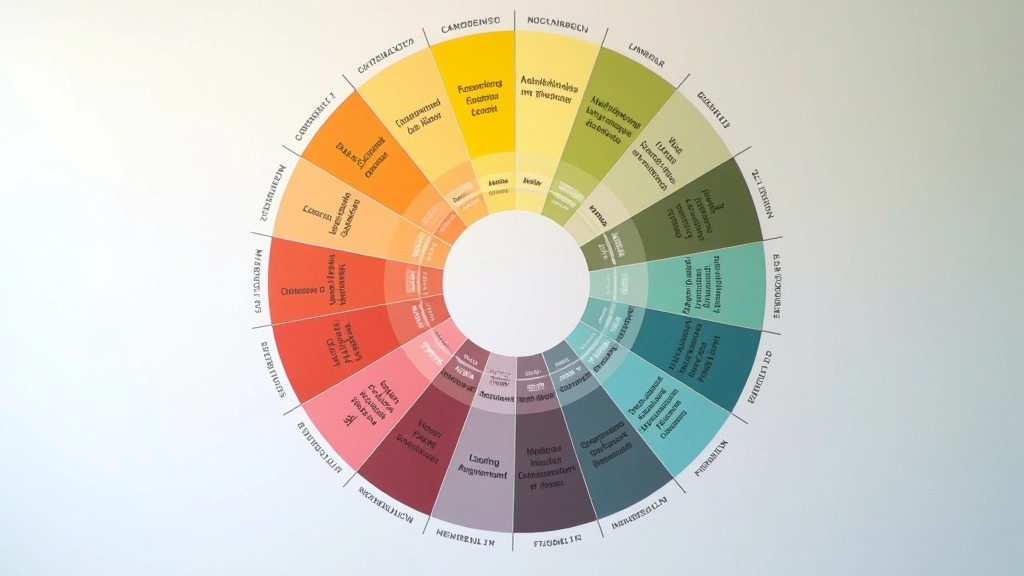 Roue chromatique détaillée avec 12 teintes principales, annotations en français